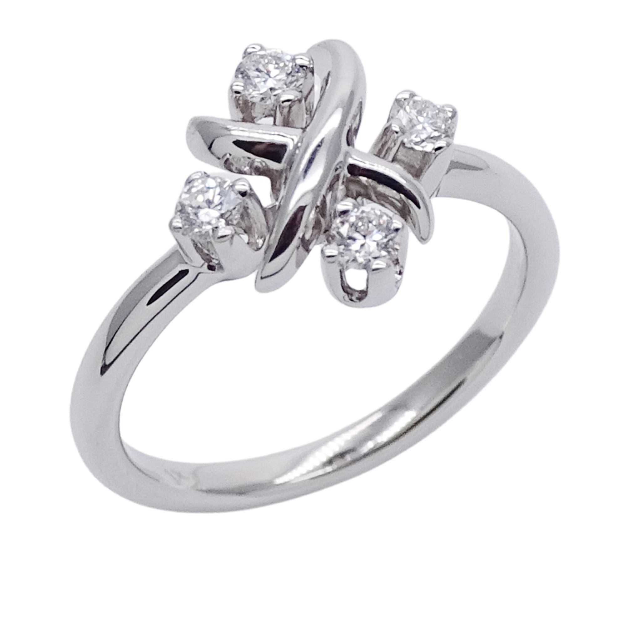 Tiffany  Co Womens Ring Brand Name Pt950 Platinum Diamond Jean Schlumb